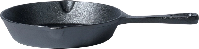 Heavy cast iron for even heat