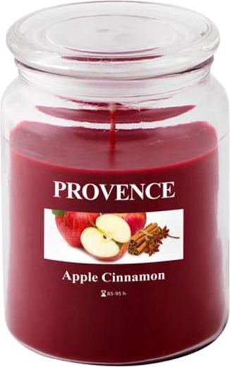 Ароматна свещ в стъкло ябълка и канела PROVENCE 95 часа