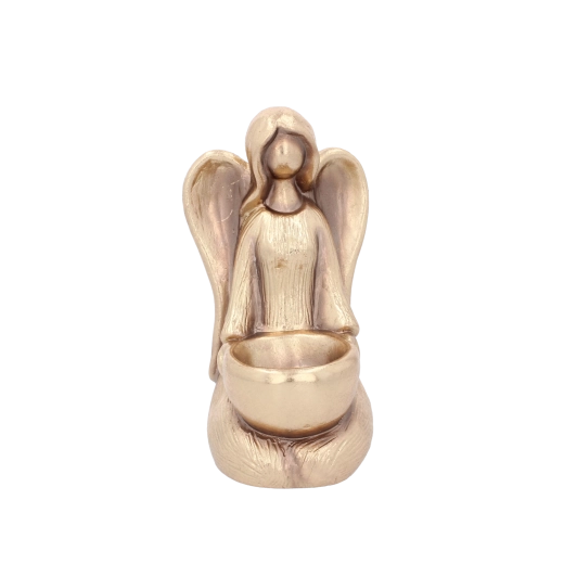 Golden Sitting Angel Figurine – Elegant Interior Decoration