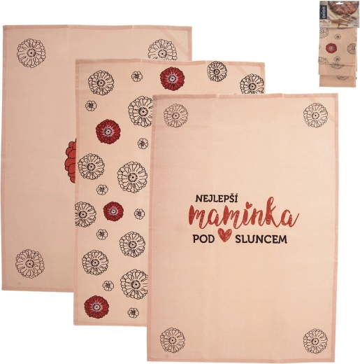 Cotton Kitchen Towels “Best Mom” (3 pcs)
