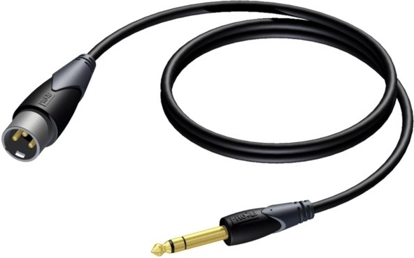 Свързващ кабел XLR (мъжки) към 6,3 мм стерео жак (мъжки) 1,5 м