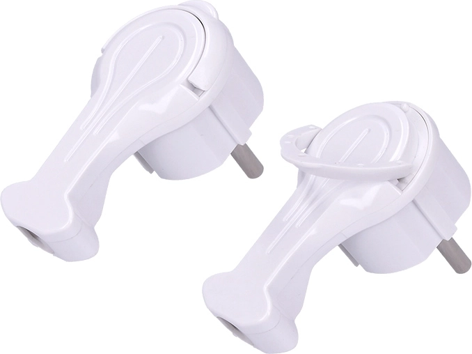 Solight angled plug with low wall profile IP20 white