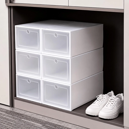 Modular closable shoe organizer with flap (12 pcs)