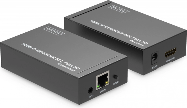 HDMI extender 1080p 60 Hz over Cat 6/6A/7/8 with IR, kit