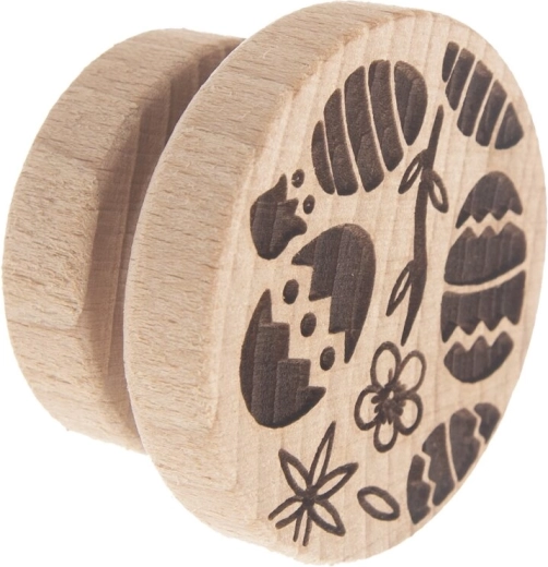Wooden dough stamp with an Easter motif