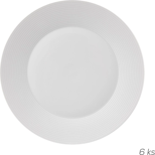 Shallow plate Mona with line 27 cm, 6 pcs