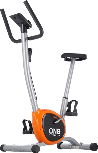 Механичен велоергометър ONE Fitness RW3011, сребристо-оранжев