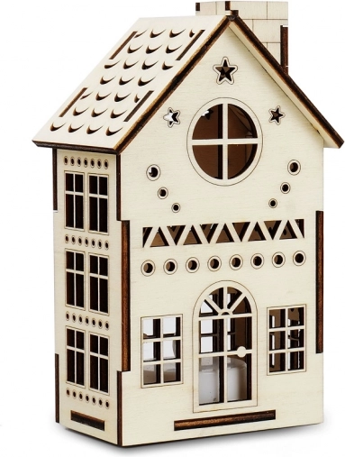 Large Wooden Observatory House with LED Candle