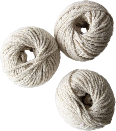 Cotton twine 25 m, white (3 pcs)