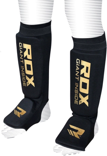 RDX shin and instep guards Hosiery Shin Instep Foam black/gold – size XL