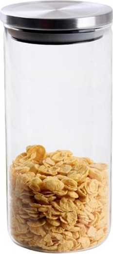 Glass jar with stainless steel lid TORO 1.5 l made of borosilicate glass