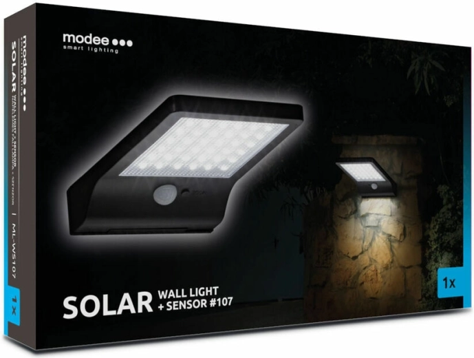MODEE Smart Lighting 107 Wall-Mounted Solar Lamp with Motion Sensor