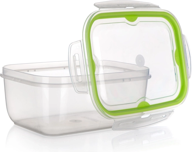 Cadenza 4 L Plastic Food Container with Click Closure, Transparent