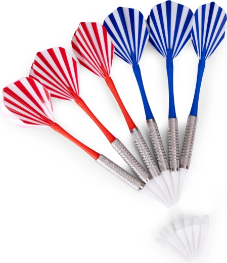 Safe soft‑tip darts with spare tips