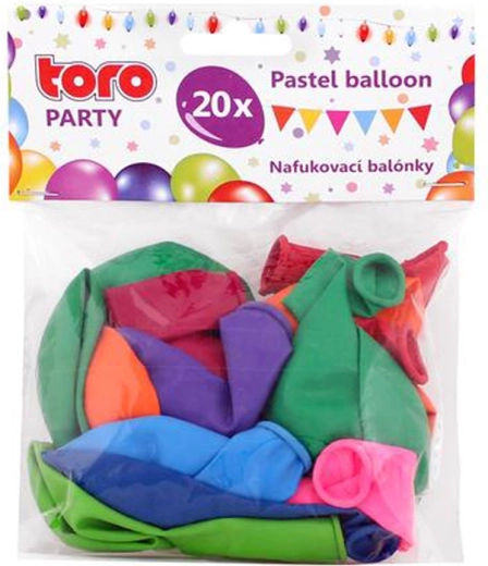 Пастелни балони TORO 23 см, 20 бр.