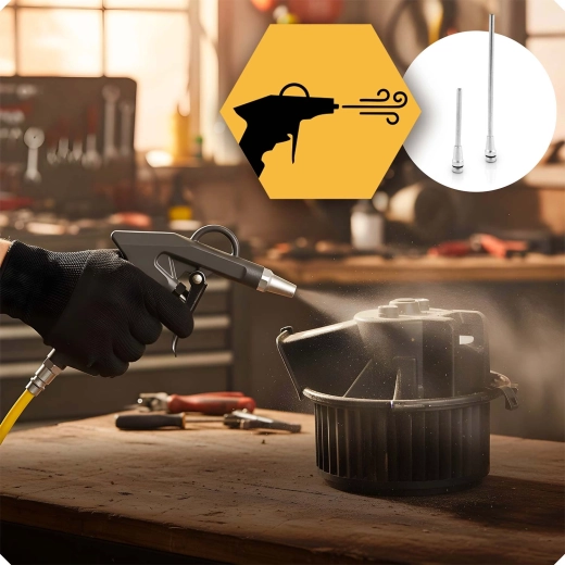 Efficient blowing and cleaning with compressed air