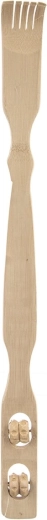 Back scratcher with wooden massage roller, 46 cm