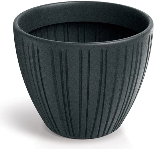 Plastic Flower Pot Fero Round 40 cm Lead