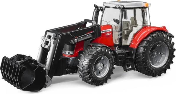 Трактор Bruder Massey Ferguson 7624 с челен товарач