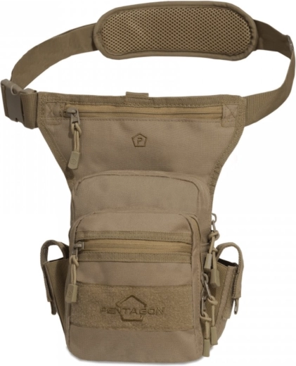 Pentagon MAX-S 2.0 thigh holster pouch, coyote
