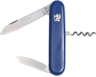 Stainless steel pocket folding knife with corkscrew