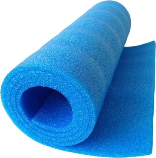 Acra exercise mat 180 × 50 cm, 8 mm, blue - 1 piece