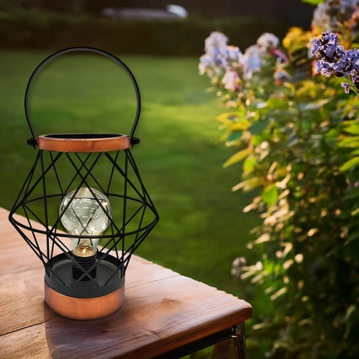 Elegant metal design in black and copper