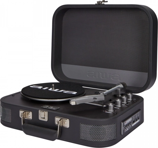 Portable suitcase turntable VPX-1951 in vintage style