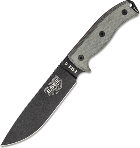 Universal Knife ESEE 6P OD with Black Blade and Micarta Handle