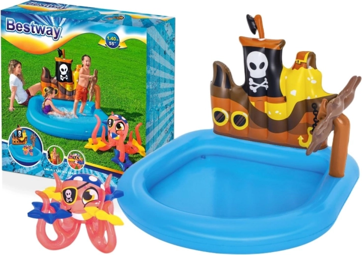 Inflatable Pirate Water Play Center for Kids 140 × 130 × 104 cm Bestway