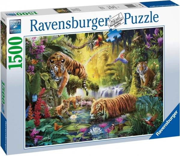 Пъзел 1500 части Спокойни тигри RAVENSBURGER