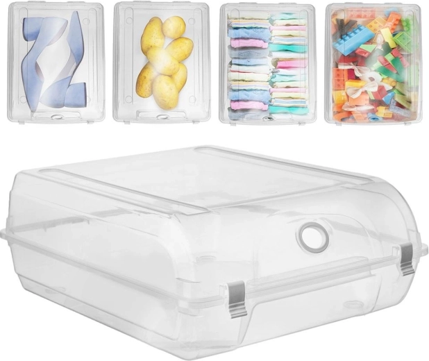 Lockable Transparent Shoe Storage Box 37 × 29 × 13 cm