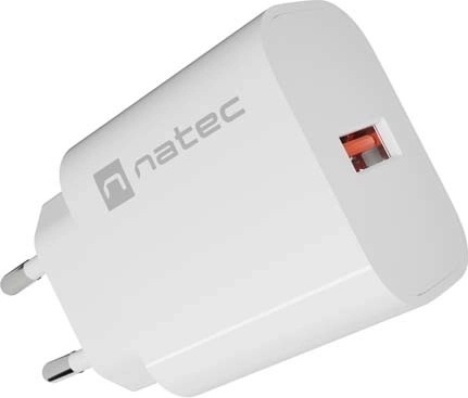 Natec Ribera мрежово зарядно 1× USB-A 18 W бяло