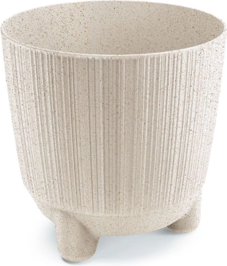 Ryfo N Eco Wood Flower Pot 16.8 cm white