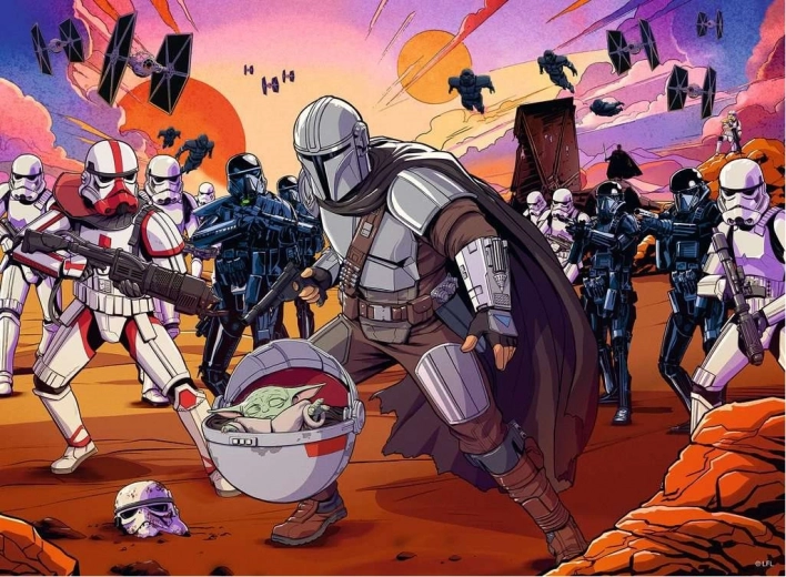 Ravensburger Puzzle Star Wars: The Mandalorian – Face‑Off, 300 pieces