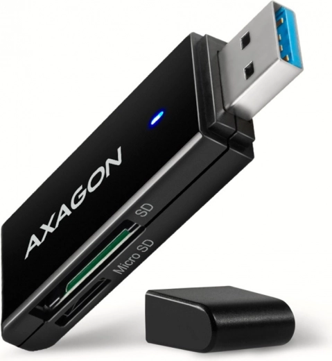 Външен USB-A 3.2 Gen 1 четец на карти AXAGON с поддръжка на UHS-I