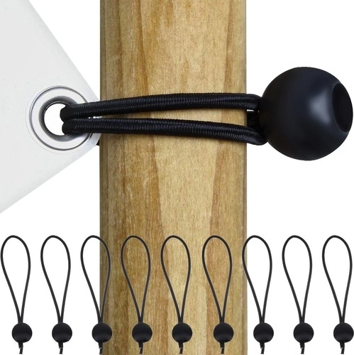 Set of elastic ball bungee cords for shelters - 10 pcs