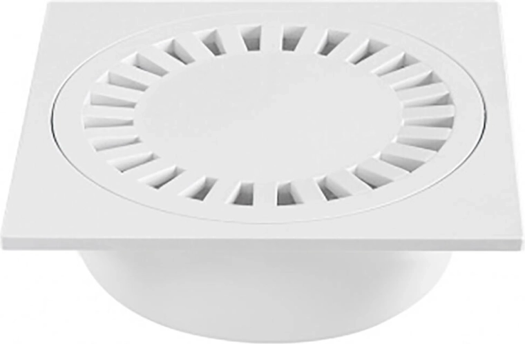 Floor drain made of polypropylene, white, DN 150 × 150 × 50/84