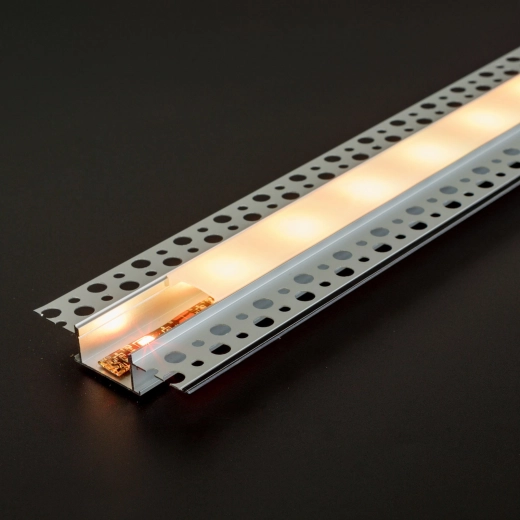 Plaster-in recessed aluminium LED profile for drywall 1000 × 58 × 13 mm