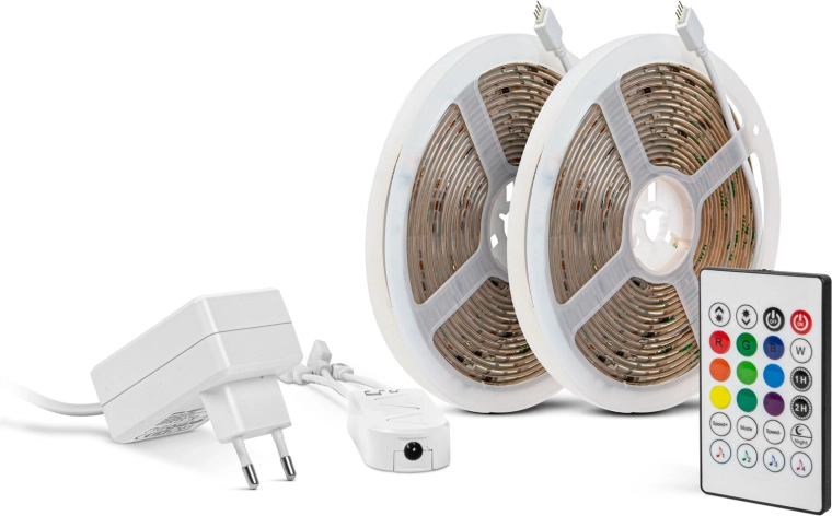 Two LED strips, endless lighting possibilities