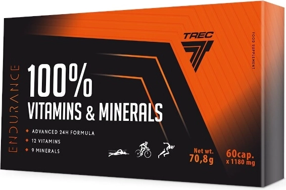 Trec Endurance 100% vitamins & minerals multivitamins for athletes 60 capsules