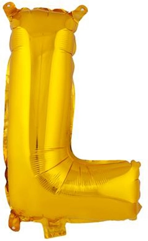 Foil Balloon Letter L 30 cm Gold TORO
