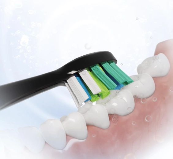 W shape for thorough cleaning