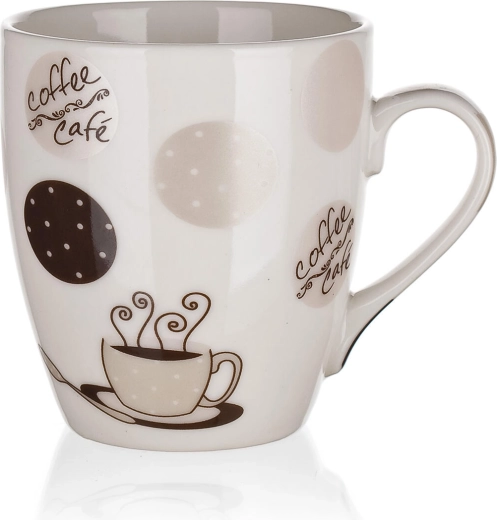 Ceramic cappuccino mug 240 ml white