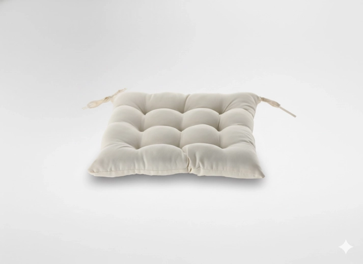 Padded chair cushion 40 × 40 × 6 cm, beige