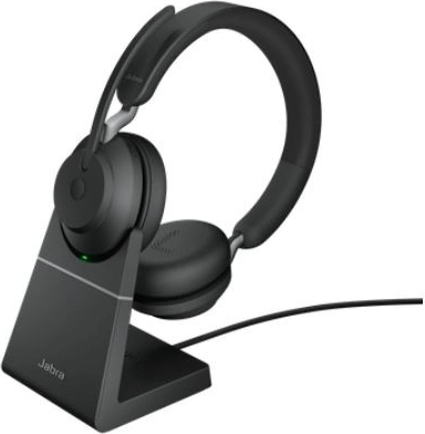 Evolve2 65 Stand Link380c UC Stereo Headphones Black