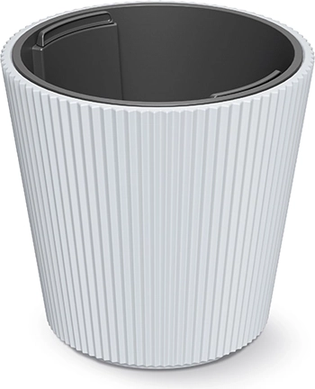 MILLY planter with insert, 17.6 cm, white