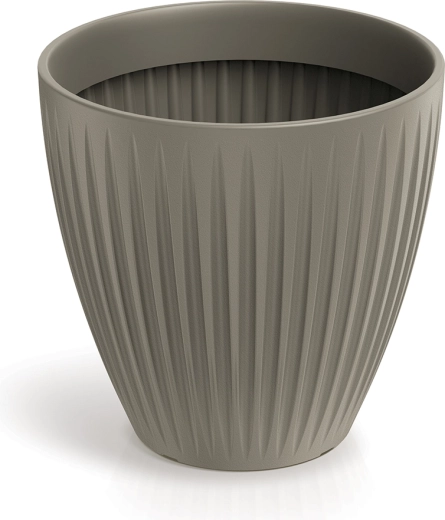 Latia Round Flower Pot 40 cm mocha