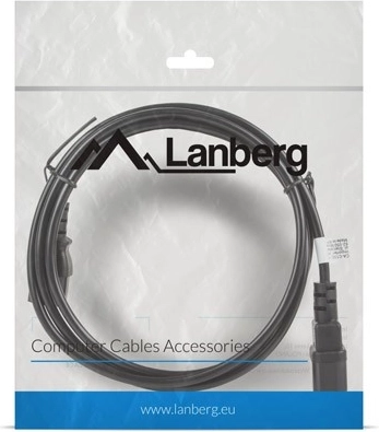 LANBERG IEC C13–C14 power extension cable, 1.8 m, black