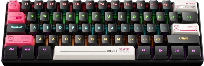 Геймърска клавиатура Onikuma G55 61-клавишна RGB (черна)